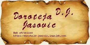 Doroteja Jašović vizit kartica